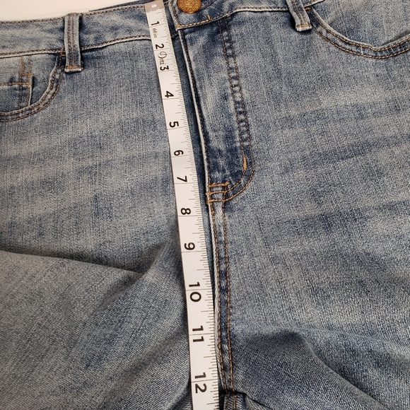 Seven7 Womens Weekend Easy Fit Boyfriend Jeans High Rise Rolled Cuffs Size 12 - Picture 12 of 15